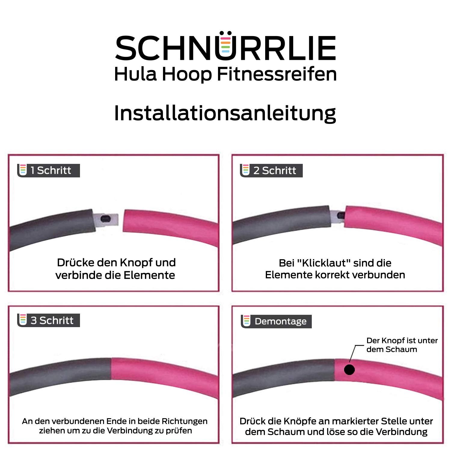 Hula Hoop obręcz fitness ze zdejmowanymi 8 elementami
