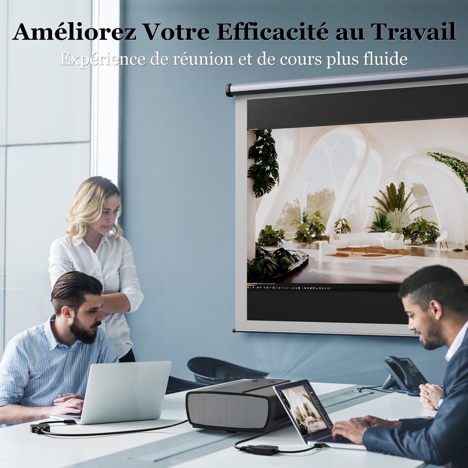 ICZI Lot de 2 Adaptateurs HDMI vers VGA 1080P, Convertisseur HDMI Mâle vers VGA Femelle Noir