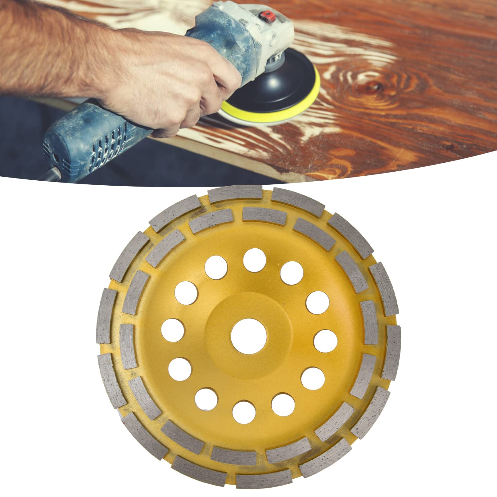 Garnkowa Diamentowa ściernica, Dwurzędowa, Odcinane, ścierne Tarcze Tnące (180 mm) do Betonu, Granit, Kamień, Cement, Marmur
