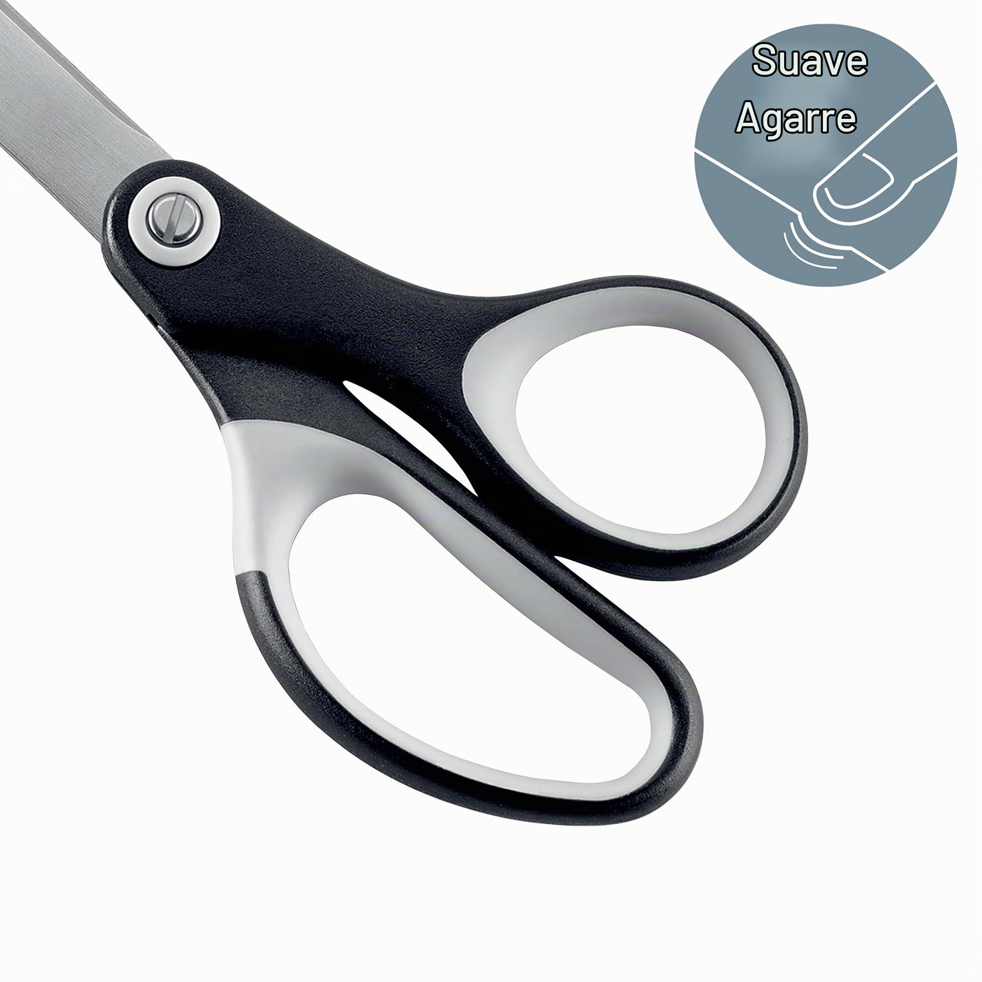 Leitz 54186095 - Tijeras de titanio, Para diestros y zurdos, Mango ergonómico, Largo 26 cm, Negro