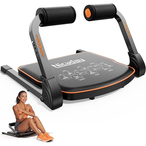 Niceday Ab Workout Equipment, Ab Machine for Stomach Workout, Ab Trainer Machine for Home, Ab Crunch Machine for Home Exercise, Sit Up Machine with Resistance Bands and 330 LBS Weight Capacity