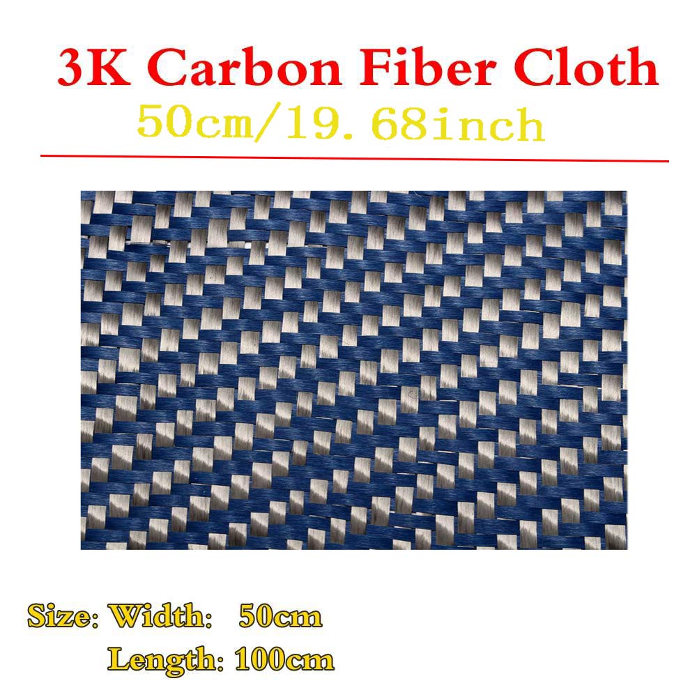 SOFIALXC 3K Kohlefasergewebe 50x100 Cm – Twill Mattierung Rot/schwarz, 0,26 Mm, Hohe Festigkeit