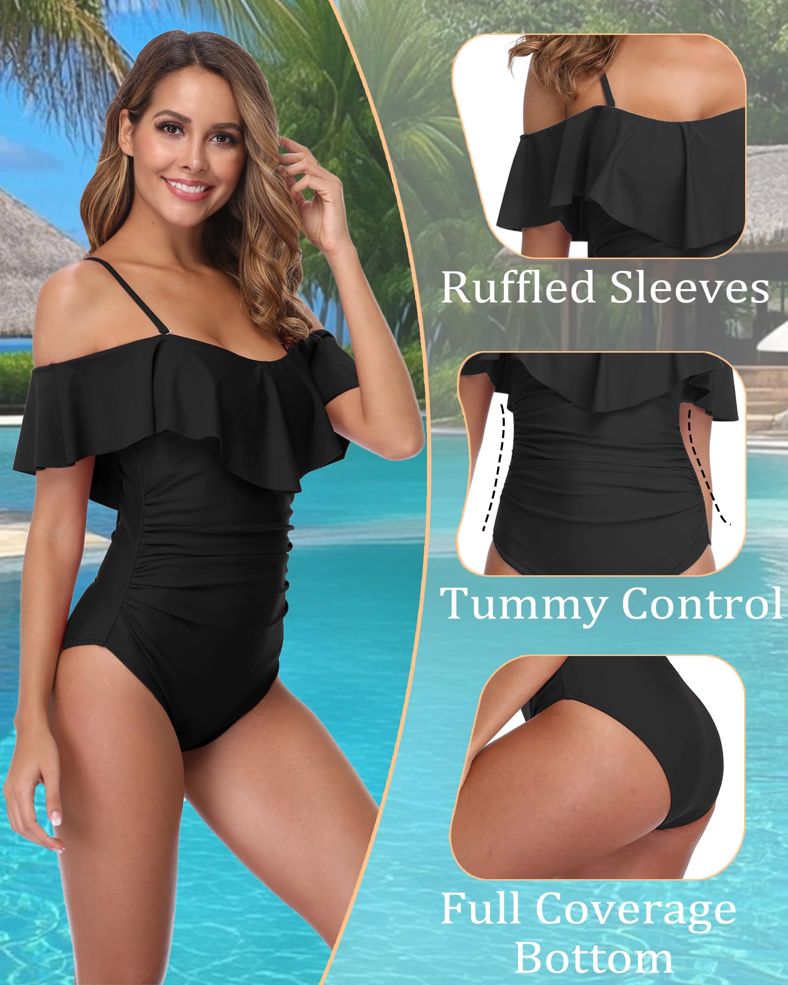 ZINPRETTY Monokini Traje de baño de una Sola Pieza Mujer (Pack de 1)
