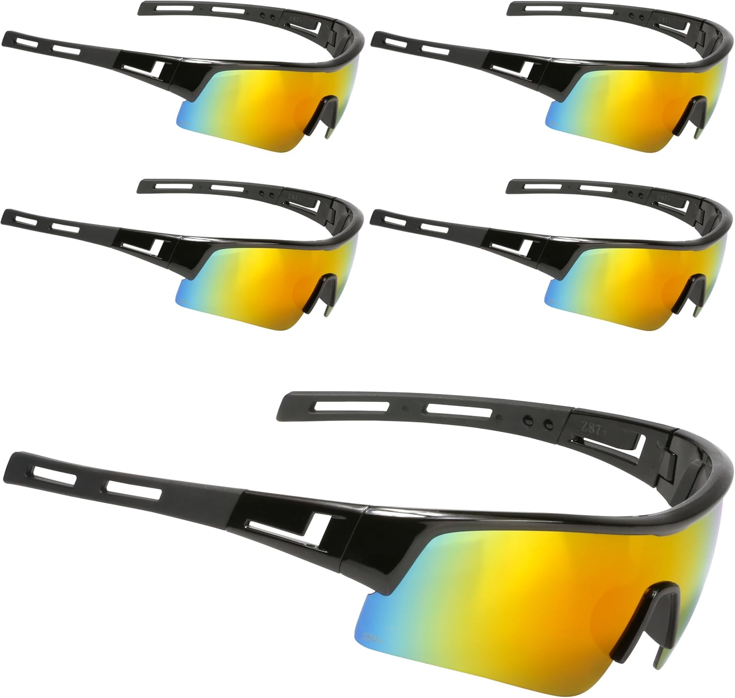 ROCKSAFE Safety Glasses [Pack of 5] ANSI Z87.1