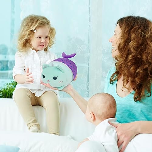 Miniatura 4 de Bekrgwiy Peluche de gato de sirena, animales de peluche de gato de 8 pulgadas, peluche Kawaii, juguetes de gato de sirena para niños, bonito regalo