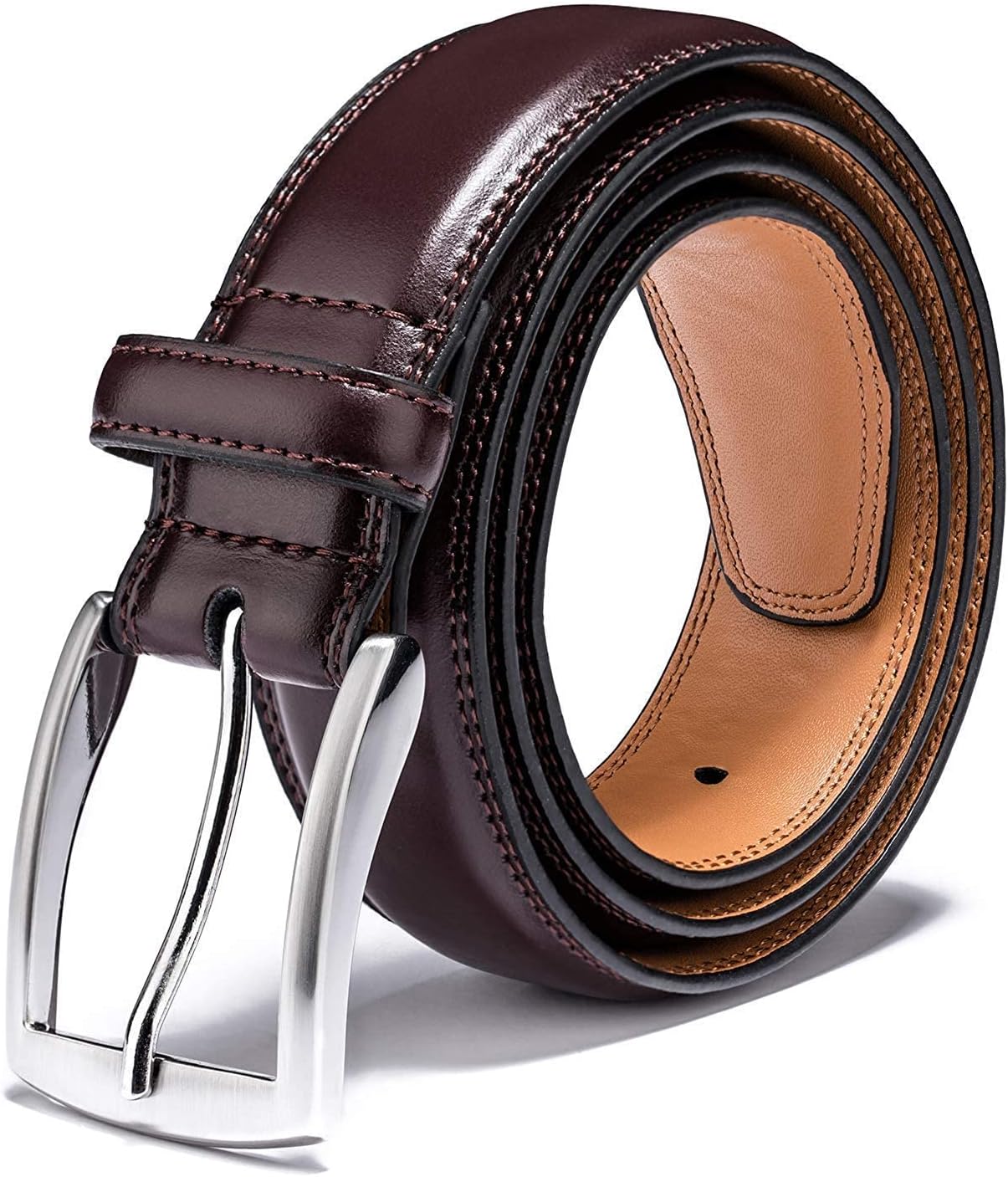 KM Legend Mens Genuine Leather Dress - Classic & Fashion For Work Business And Casual Belt
