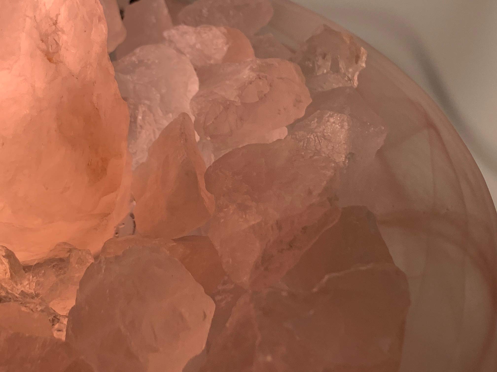 Kugelbrunnen Salonica Rosenquarz mit Beleuchtung (Schalenfarbe: Rosa)