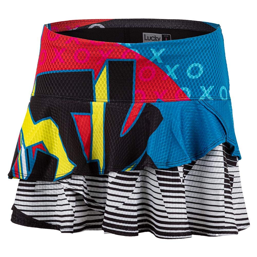 Lucky In Love Future Retro Skirt - Black/Future Retro Print