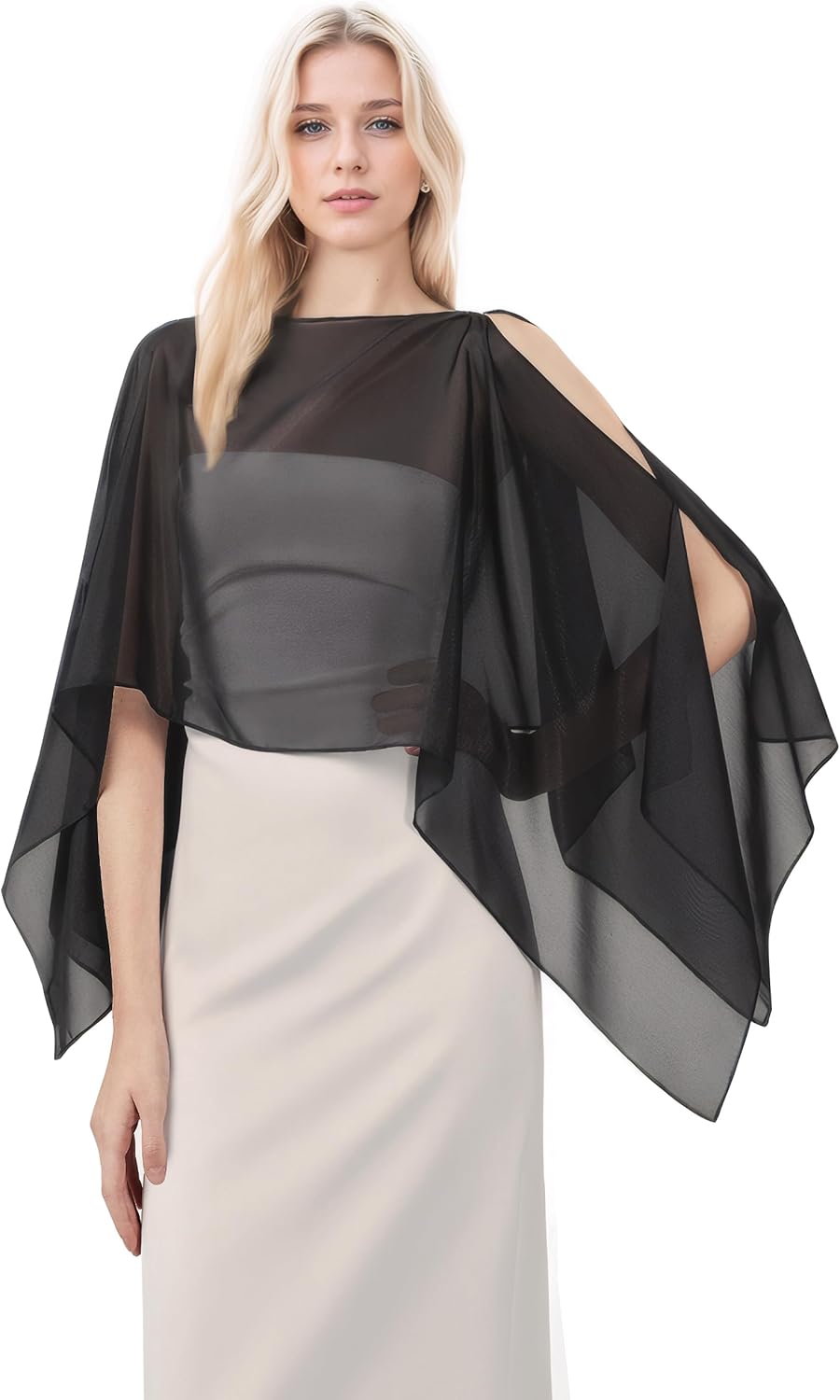 Coucoland Shawl Wraps for Women Sheer Chiffon Shawl Elegant Soft Wraps for Evening Dress Wedding Party