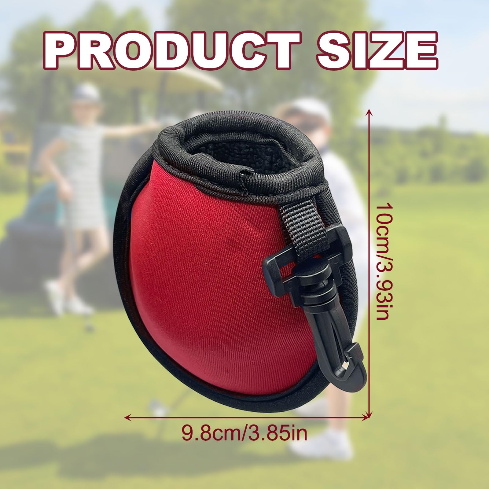 FUIPVGI 6 sacchetti pulizia palline golf con clip appendiabiti borsa riporre palline