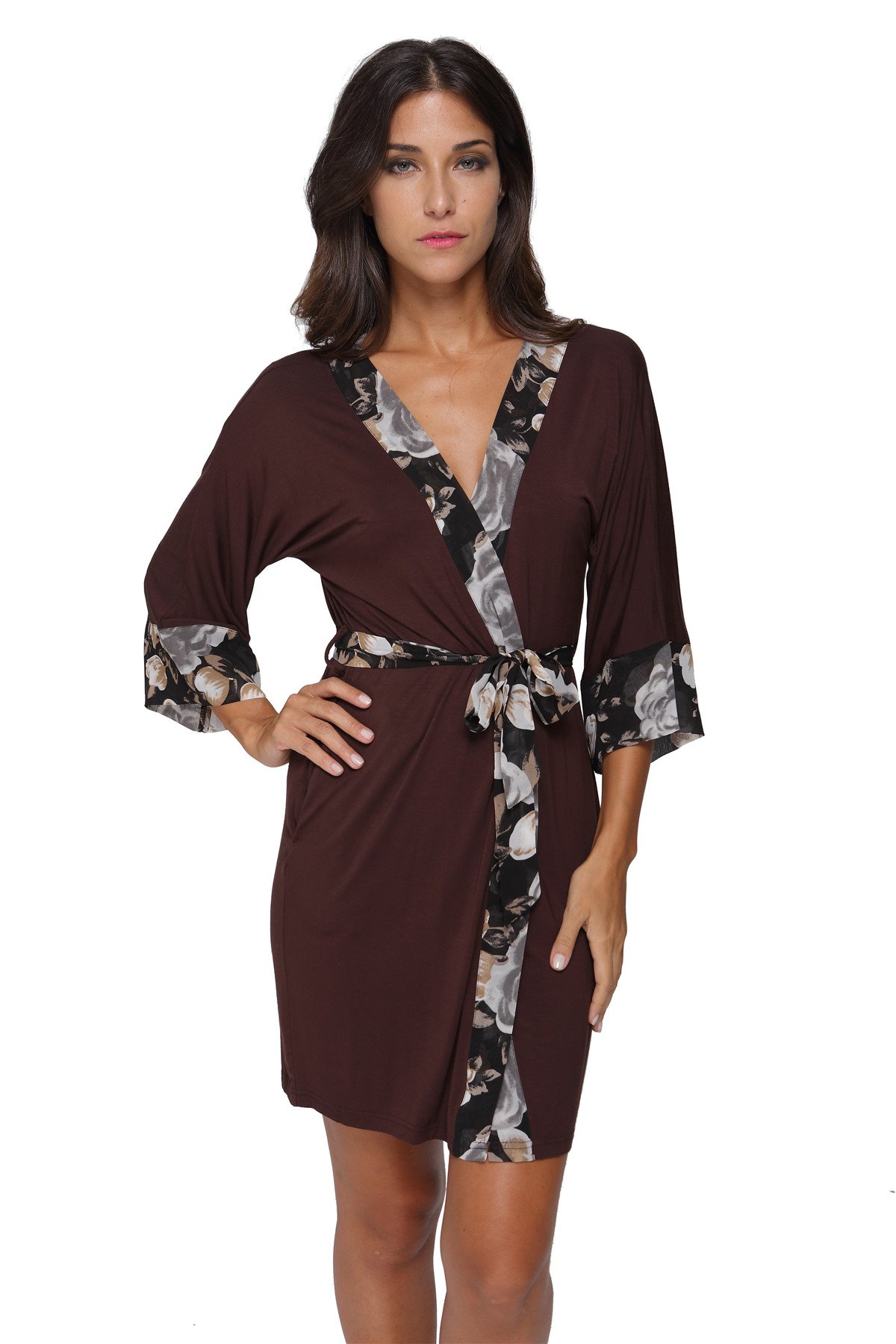 Womens Smooth Touch Knit Viscose Short Bridesmaid Robe L