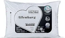 Travesseiro Suporte Extra Firme Altenburg Extra Branco Capa Percal 180 Fios 100% Alg./ Recheio 100% fibra de poliéster
