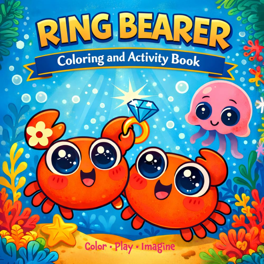 Ring Bearer Coloring & Activity Book: An Underwater Wedding Coloring Adventure