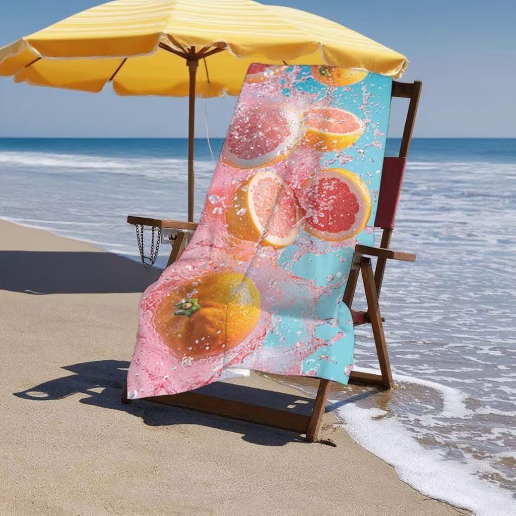 Telo Mare XXL 100x200cm/35x70cm, 2 Set Telo Mare Microfibra Estate Asciugamano Palestra Uomo, Antisabbia, Leggero, Asciugatura Rapida, Teli da Spiaggia Grandi Accessori per Camping Natation Yoga I-39