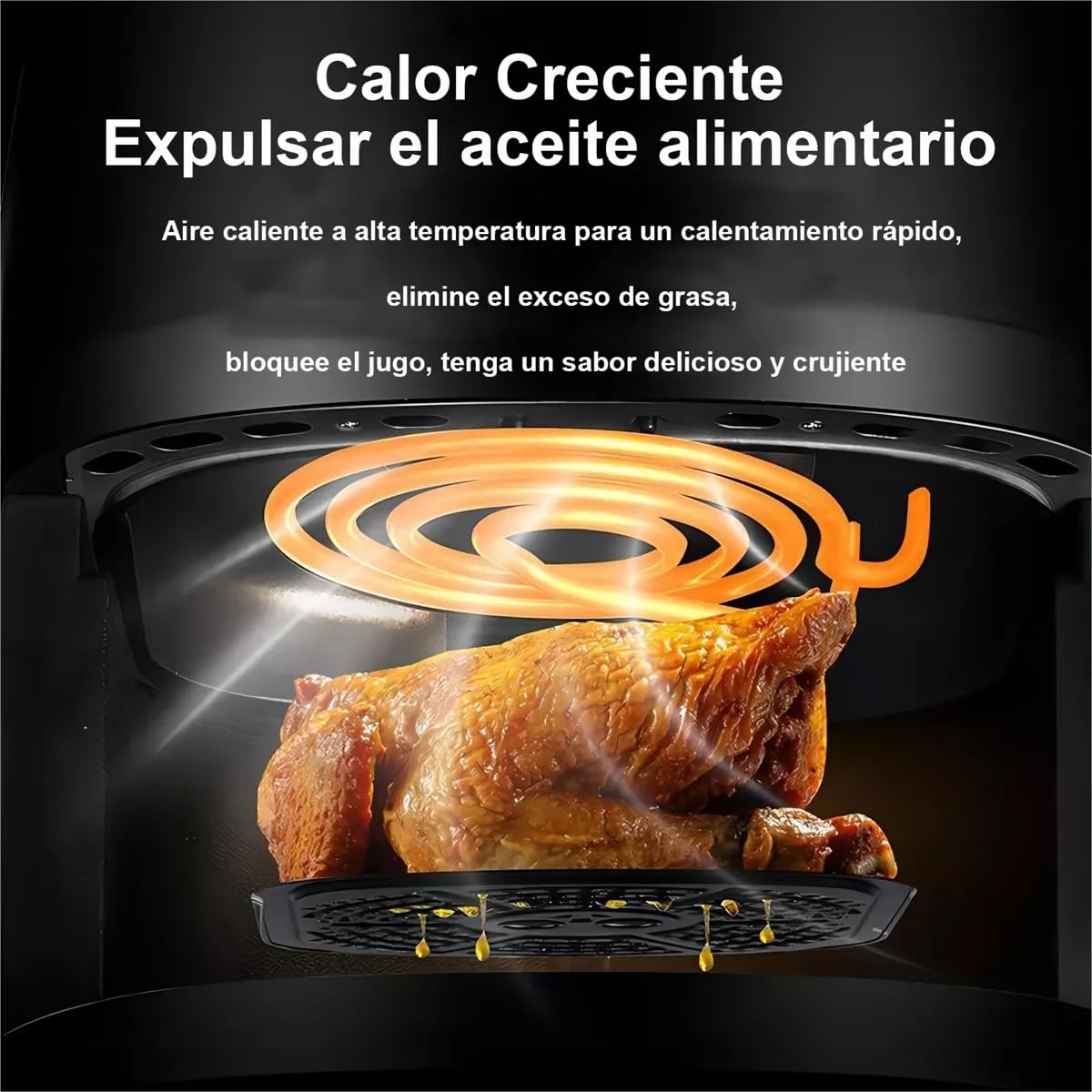 1400W Friggitrice ad aria, 8L Friggitrice senza olio, 8 menu, LED Touch