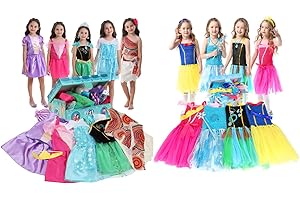 Girls Dress up Trunk Princess Costume Dress Pretend Play Set: Unlocking Magical...