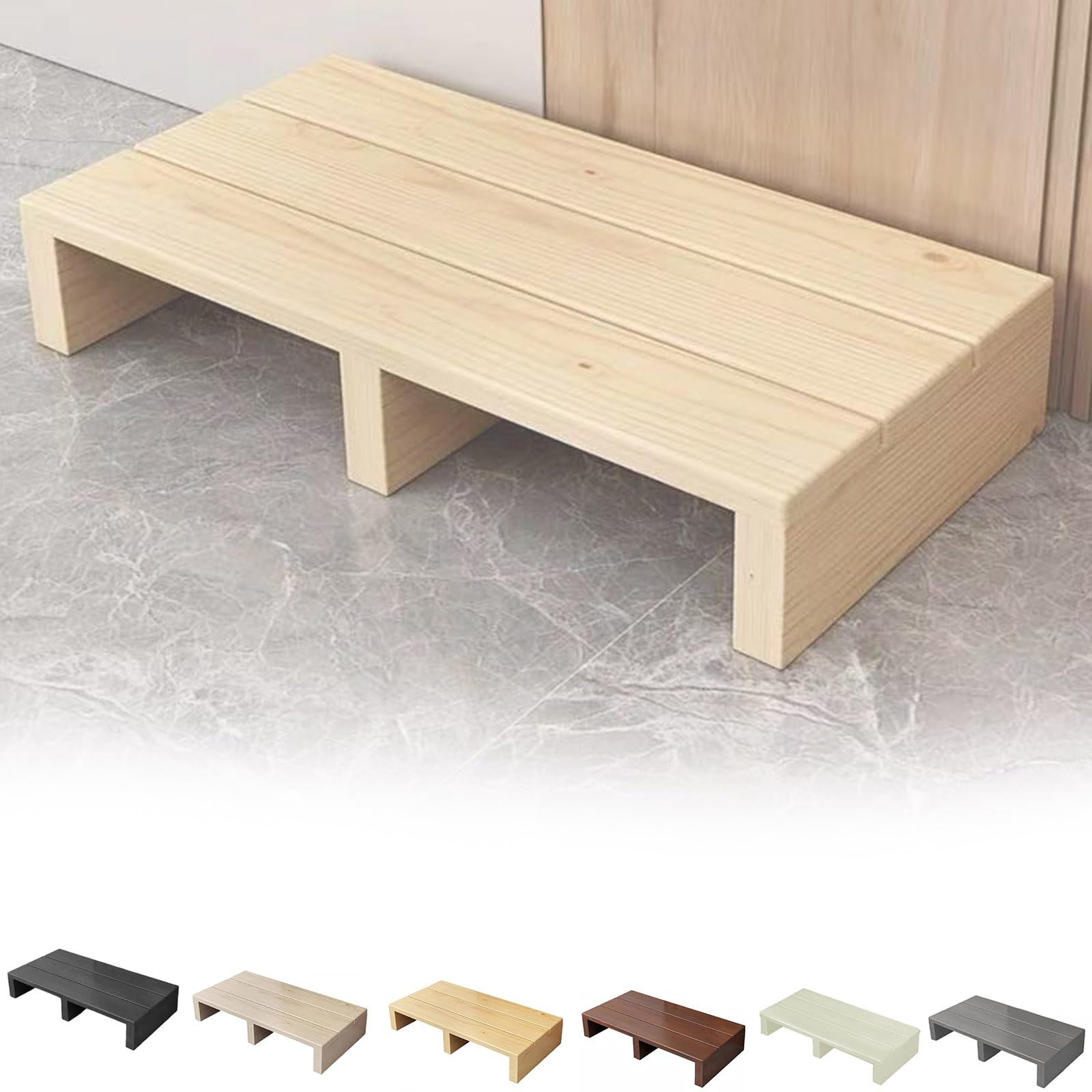 Nevthar Outdoor Steps,Sturdy Wooden Stool Non,with High Load Capacity,Portable Bed Foot Stool,Step Stool,Height 11/20cm,mobility,Reduces Steps,Lightweight,Indoor/Outdoor Use,for Bathroom,Kitchen,Bed