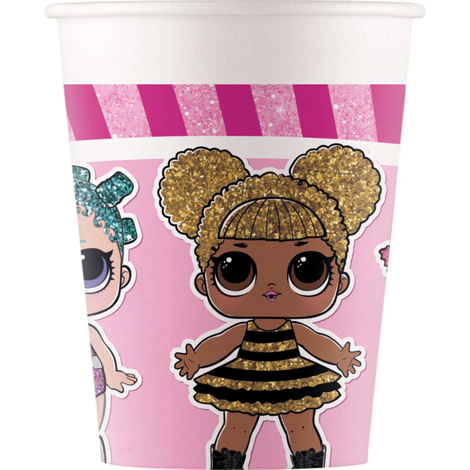 Procos 93469 LOL Party Cups Maximum Capacity 200 ml Pack of 8 Disposable Paper Cups for Children's Birthday Party Tableware FSC® Mix