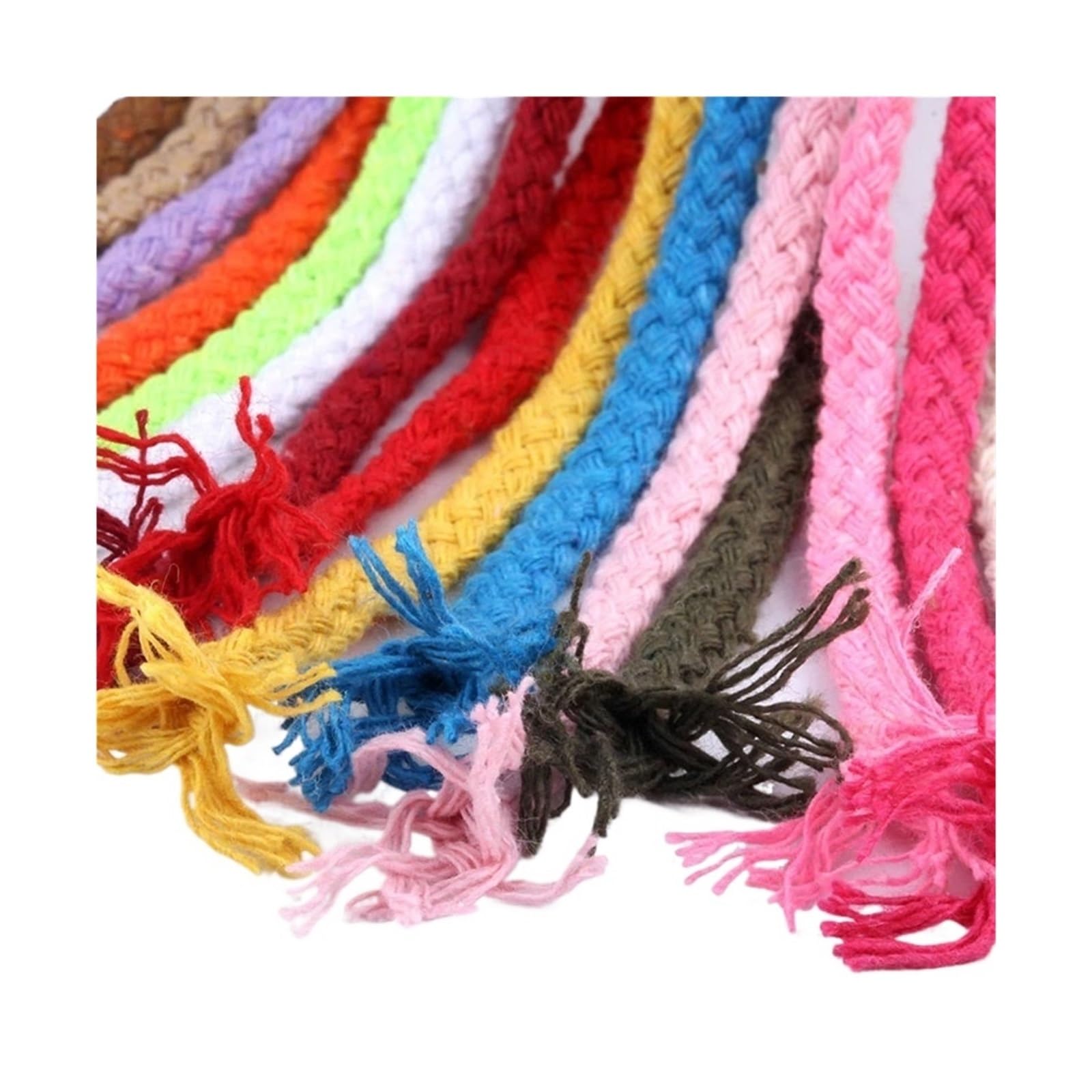 Lina konopna pleciona, 5 mm bawełniany sznurek ekologiczny skręcany o wysokiej wytrzymałości do majsterkowania, tkany dekoracji domu, 4 jardy(Pink 4yards)