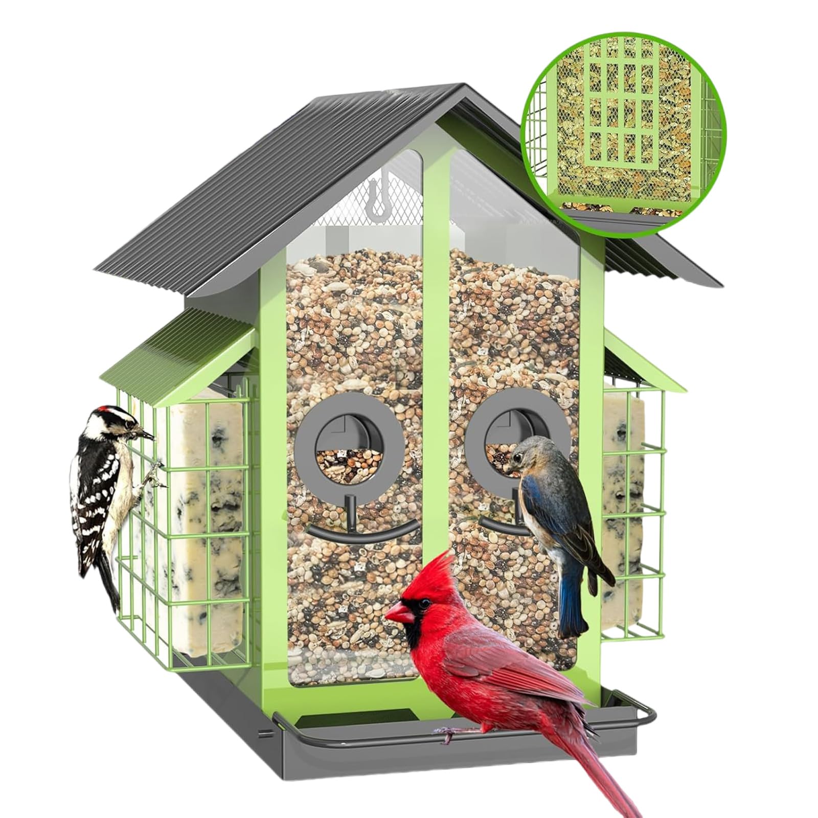 Comedero para pájaros de gran capacidad