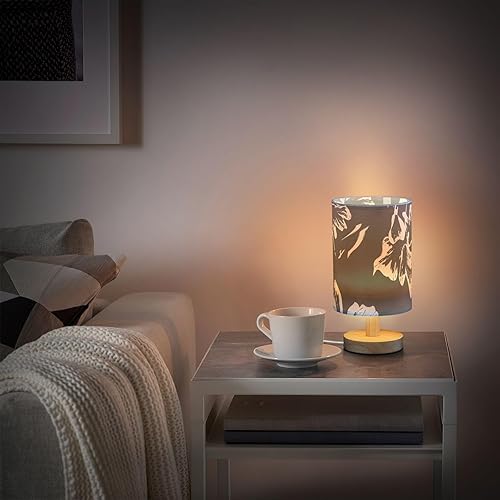Miniatura 6 de FRODOTGV Floral Brush Strokes Pattern Nightstand Lamp Bedroom Table Lamp Cute Night Lights for Adults Nursery Bedroom Nightstand Lamps Hurricane