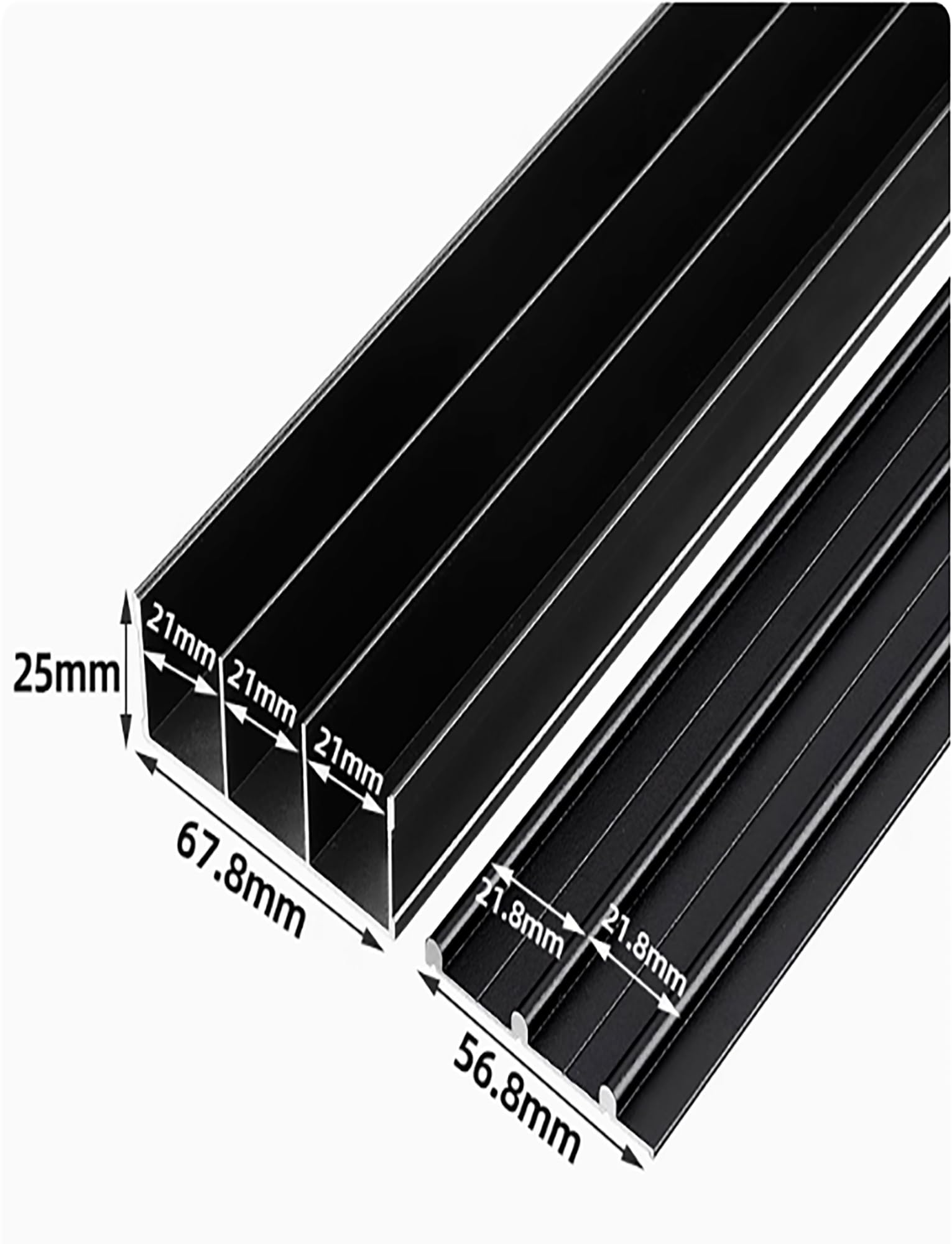 Kit de rail pour porte coulissante, système à 3 rails pour un fonctionnement fluide sur les placards, les armoires et les cloisons de séparation, design sans rainure pour une installation facile