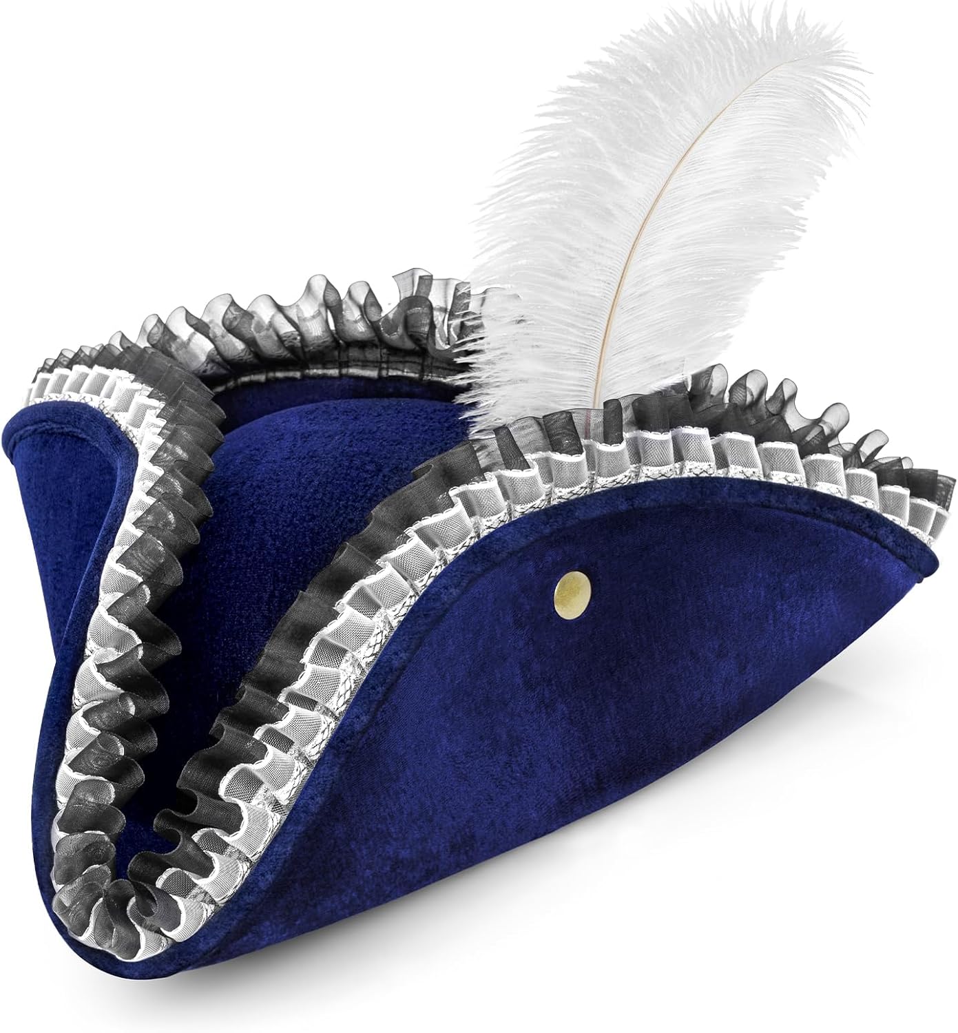 WQWOVRVO Pirate Hat Women/Men,Pirate Costumes Accessories for Adult,Colonial Tricorn Hat for Halloween Party Cosplay