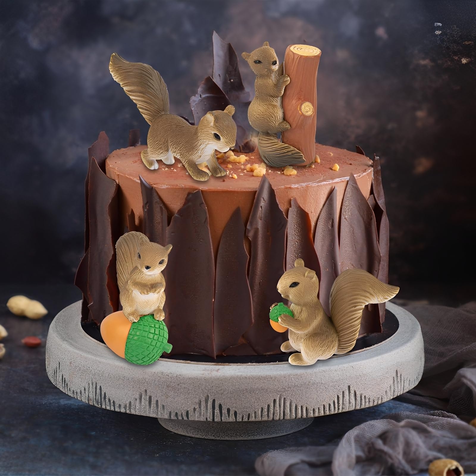 8 Niedliche Mini-Eichhörnchen-Figuren – Realistisch, Für Deko, Feengarten & Kuchen
