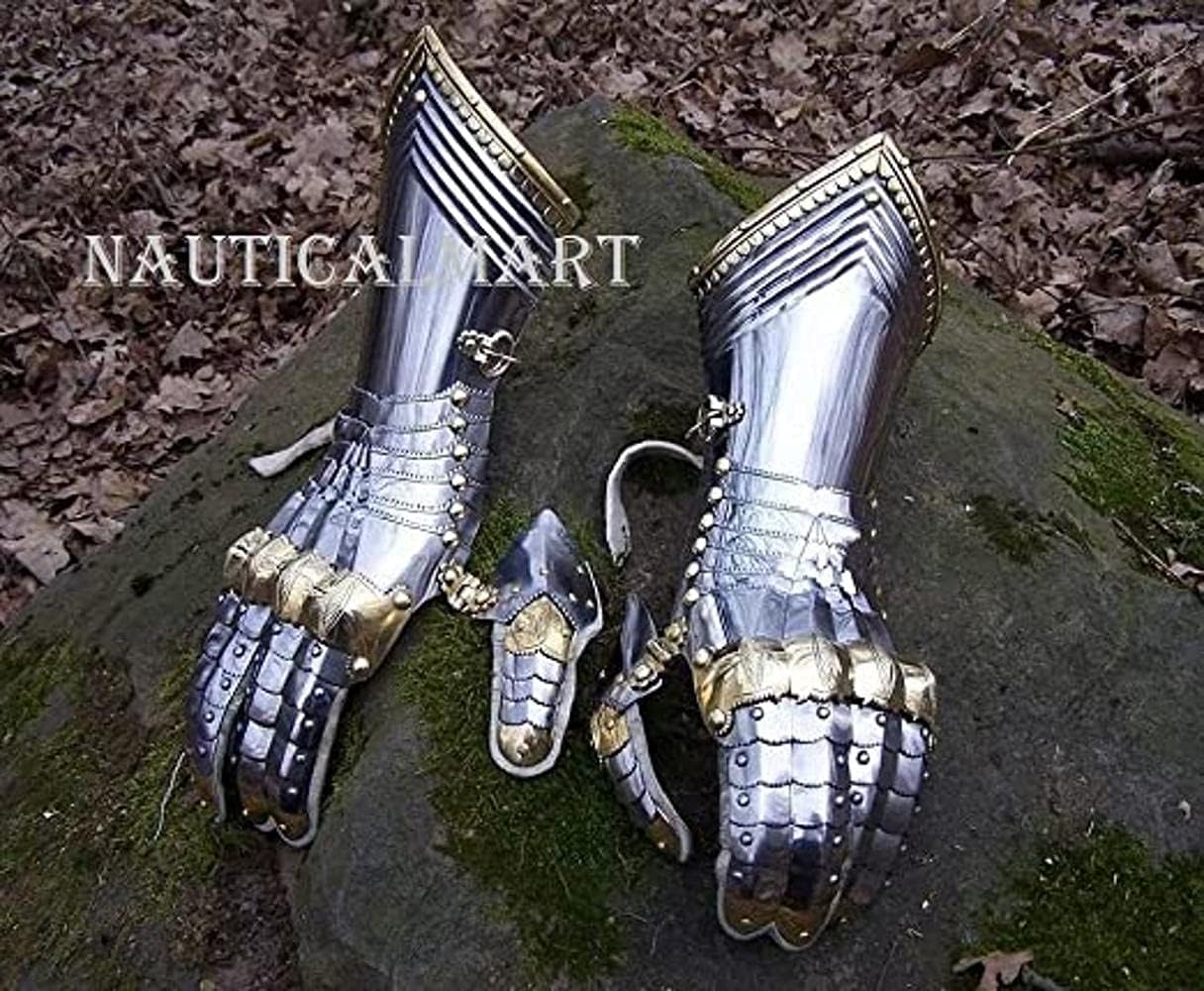 NauticalMart Medieval Knight Gauntlets Functional Steel Armor