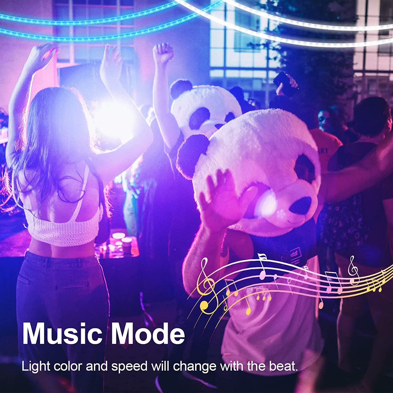 Striscia LED Smart DreamColor 5m DIY Multicolore Segmentato, WiFi Strisce LED RGBIC Compatibile con Alexa e Google Assistant, 5050 Luci LED Sincronizza con Musica, Smart Life, Impermeabile