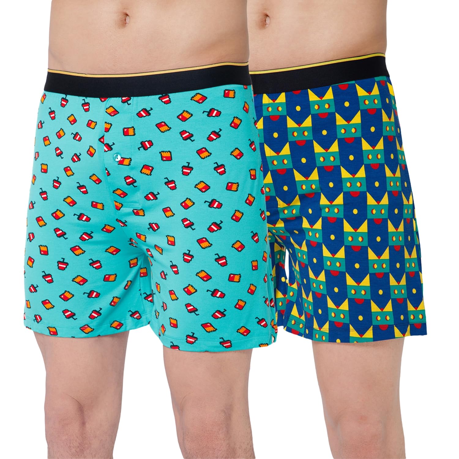 Bummer Men’s Printed Micro Modal Boxers Underwear | Ultra Soft & Breathable | Combo Pack of 2 Bummer Men’s Printed Micro Modal Boxers Underwear | Ultra Soft & Breathable | Combo Pack of 2