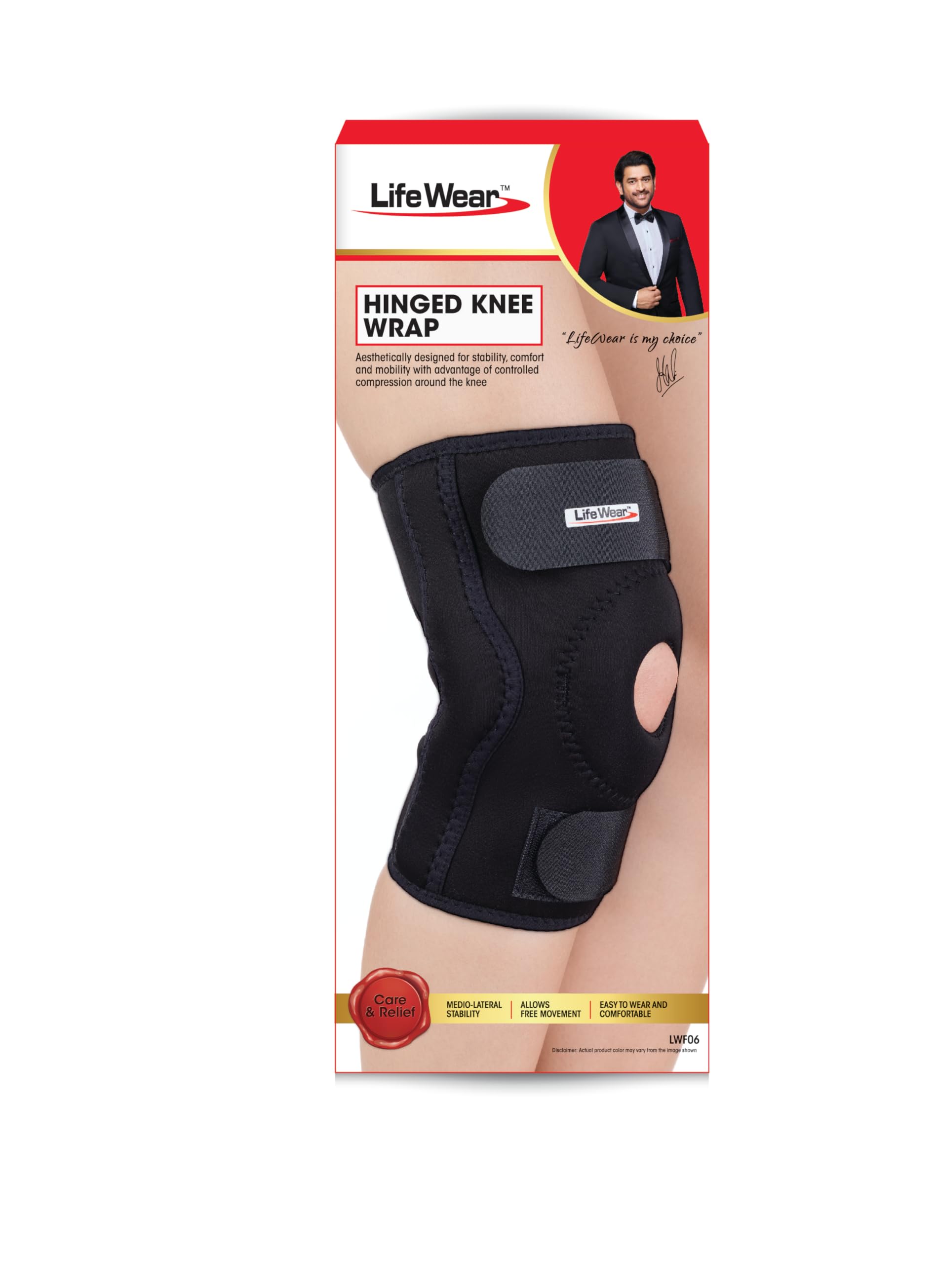 LifeWear Hinged Knee Wrap, Adjustable Support Brace with Bi-Axle Hinges for Stability, Open Patella Design, Drytex Fabric for Comfort, For Mild to Moderate Knee Instability and Post-Operative Recovery-image-43