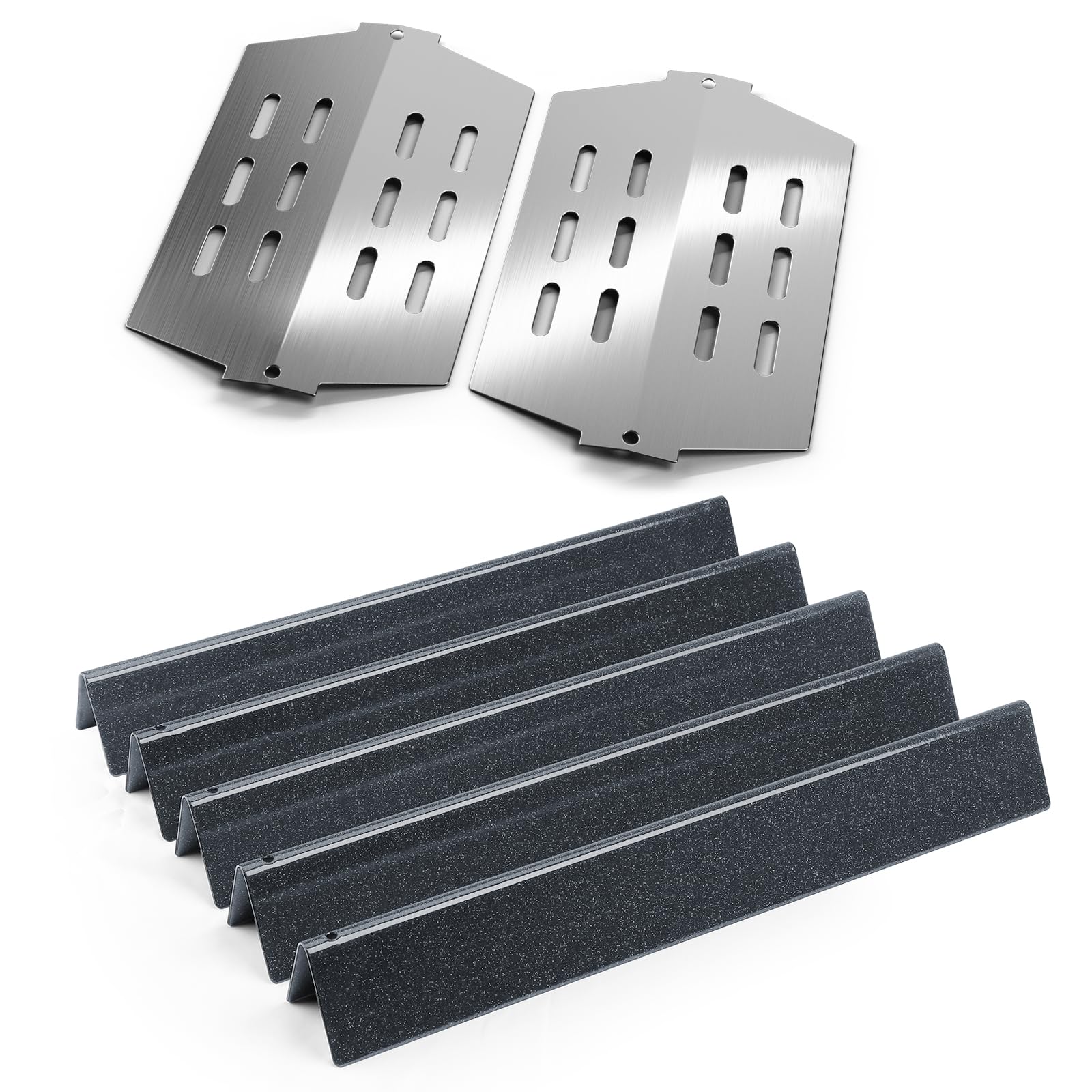 GFTIME Flavorizer Bars pour Weber Genesis E/S-310 320 330 (Boutons de brûleur Avant), ne Convient Pas aux Genesis II E-310 ou II LX E/S-340, pièces de Rechange pour Weber 7621 7620 7622