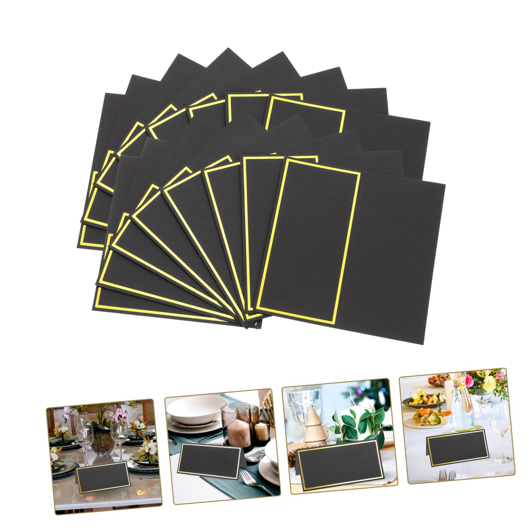 3 Sets Blanko-hochzeitsschilder Einfacher Tischkartenhalter Für Grußkarten Für Partys 50 Stück * 3