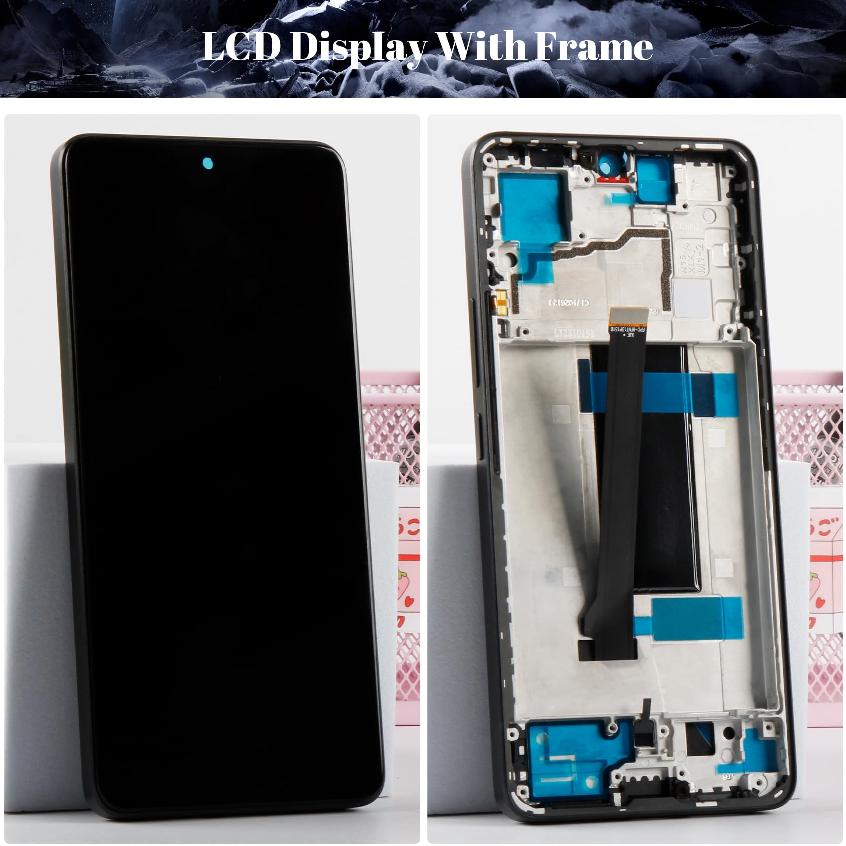 AGCUT LCD Display für Xiaomi Redmi Note 13 Pro 5G Incell Display für Redmi Note 13 Pro 5G 2312DRA50G 2312CRAD3C Touch Screen Digitazer Assembly mit Reparatur Kit