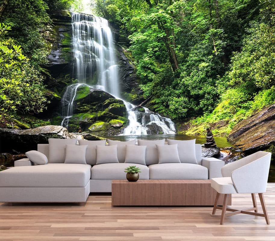 DECOR PRODUCTION PVC Vinyl Aesthetic Green Forest Wallpaper/Posters for Living Room, Kids Room,Hall,Office (Self Adhesive Wallpaper 3x4 Feet, Model No. pt35) (B0BVLTHW1M) Amazon Price History, Amazon Price Tracker