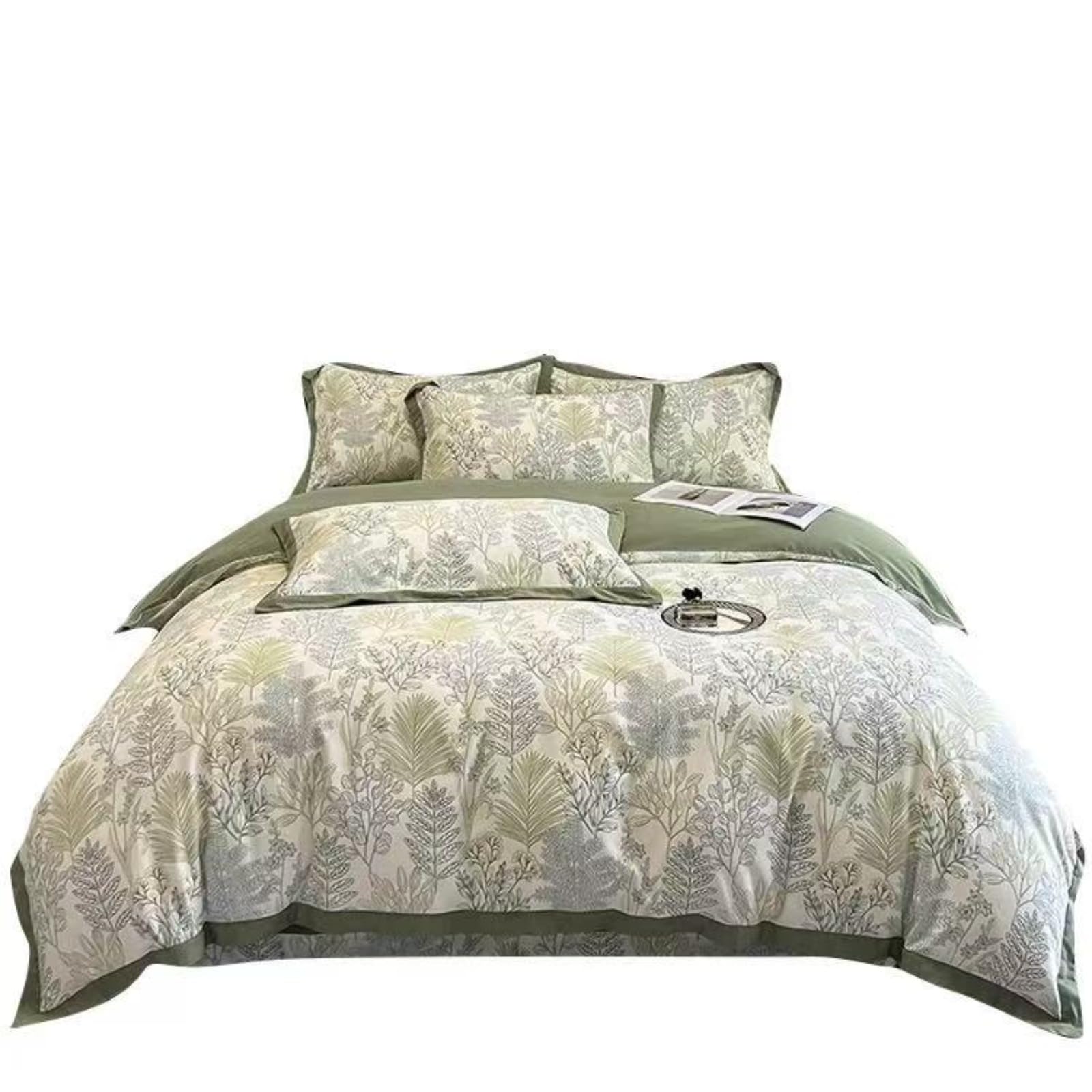 Housse de couette en coton brossé épais style luxe pour lit double