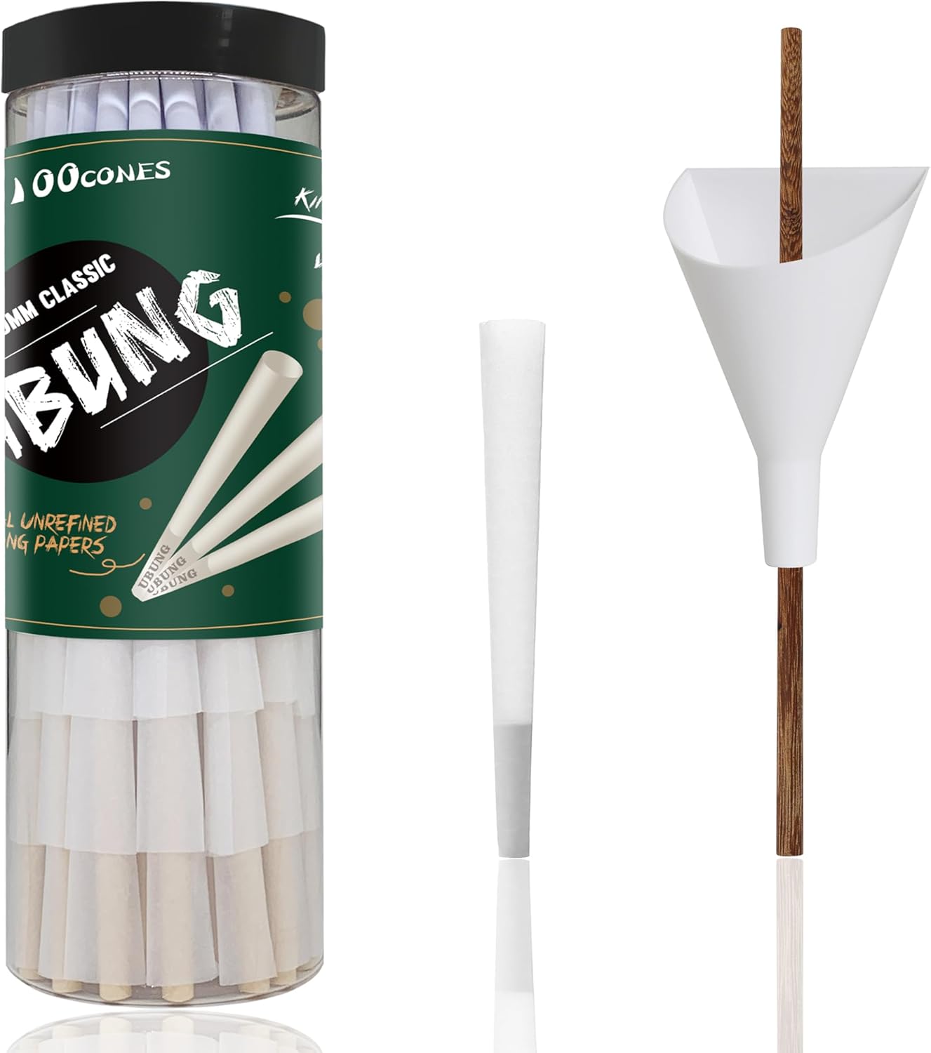 UBUNG cones 100 pack king size white pre rolled cones with tips