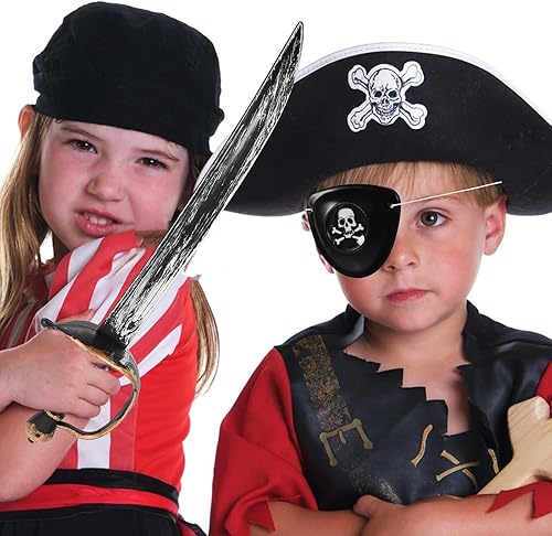 Miniatura 3 de Espadas piratas de plástico, con parche de ojo, accesorios de plástico samurái de anime, caballero pirata, Halloween, suministros de fiesta para