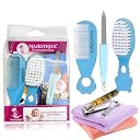 Majestique Baby Grooming kit with Soft Towels for Newborns & Toddlers, Perfect Baby Gift Ideal for Baby Grooming Set 6Pcs - Blue gallery image