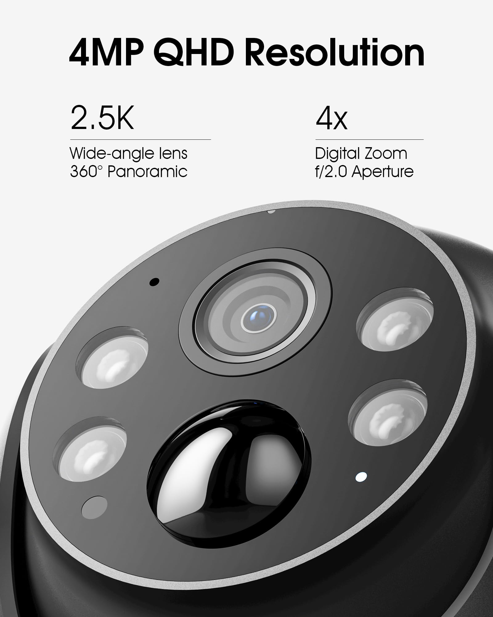 ARCCTV 4MP 360° Solar Camera (Grey) Gallery Image