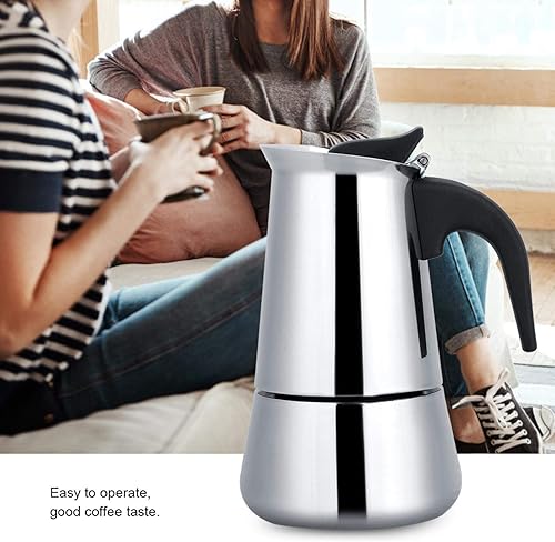 Miniatura 3 de Moka - Cafetera de café de estilo italiano, de acero inoxidable, para moka y café