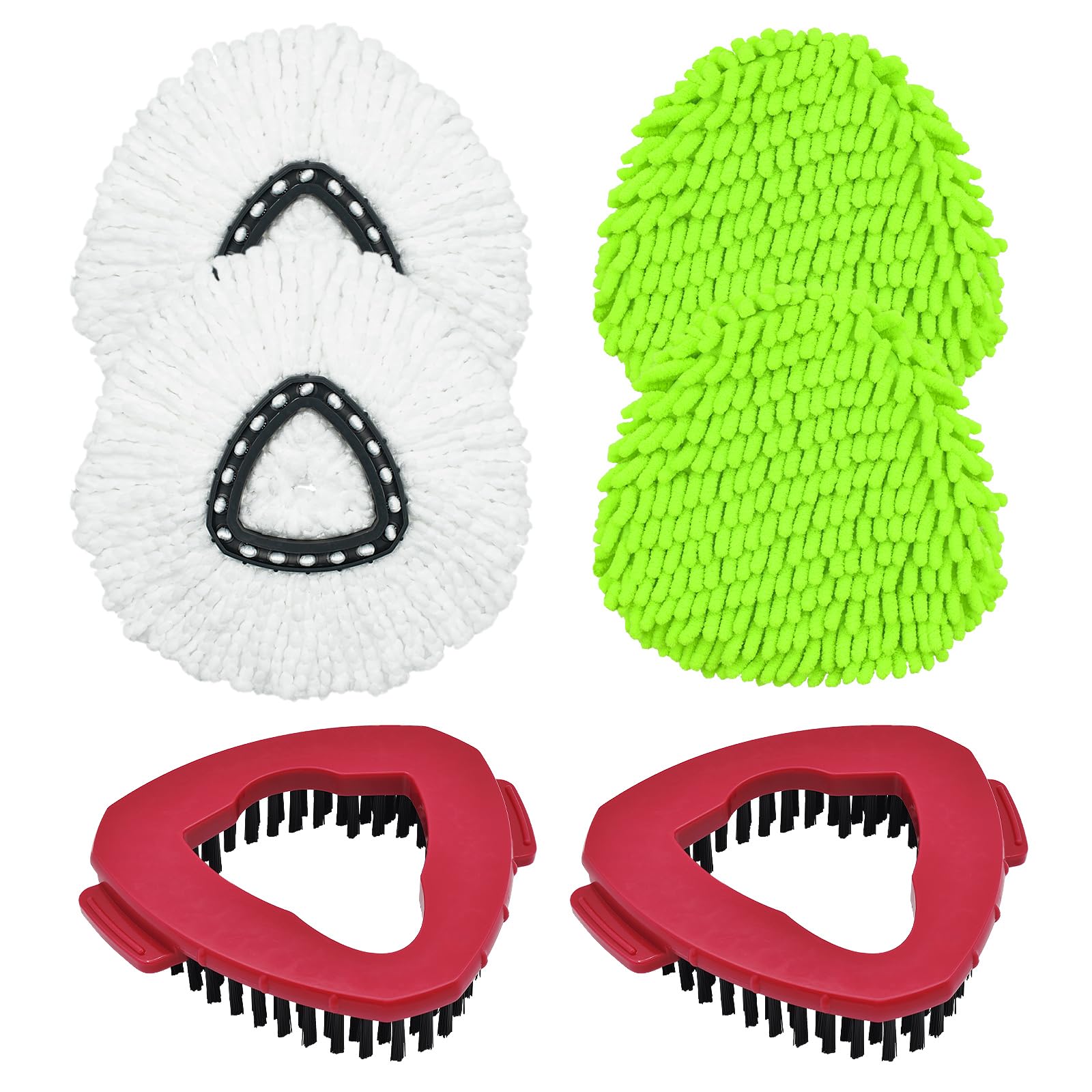 Mop Heads Replacement for Ocedar, Mop Replace Head for Ocedar EasyWring 1 Tank, Microfiber Spin Mop Refills, Include 4 Spin Mop Replacement Head Deep