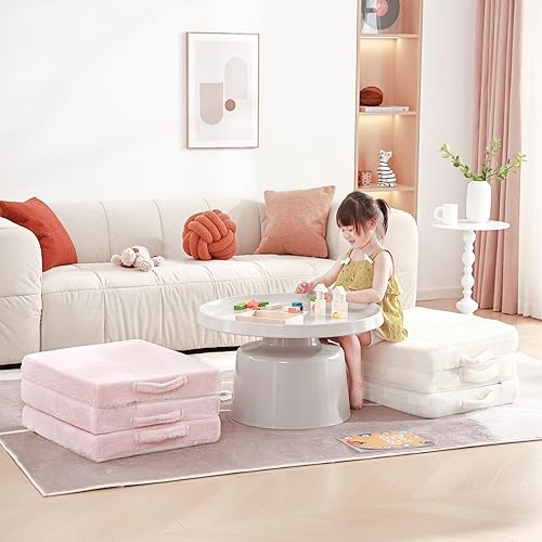 Miniatura 2 de Colchón plegable para niños, lavable para niños pequeños, tapete triple plegable para siesta para dormir, guardería, sofá cama con bolsa de