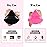 RAREIUS 8pcs Triangular Powder Puff Face Soft Velvet Makeup Puff for Loose Powder Body Powder Makeup Sponge for Contouring Wet Dry Foundation Blender Sponge Beauty Makeup Tool.(Black&Rose Red)
