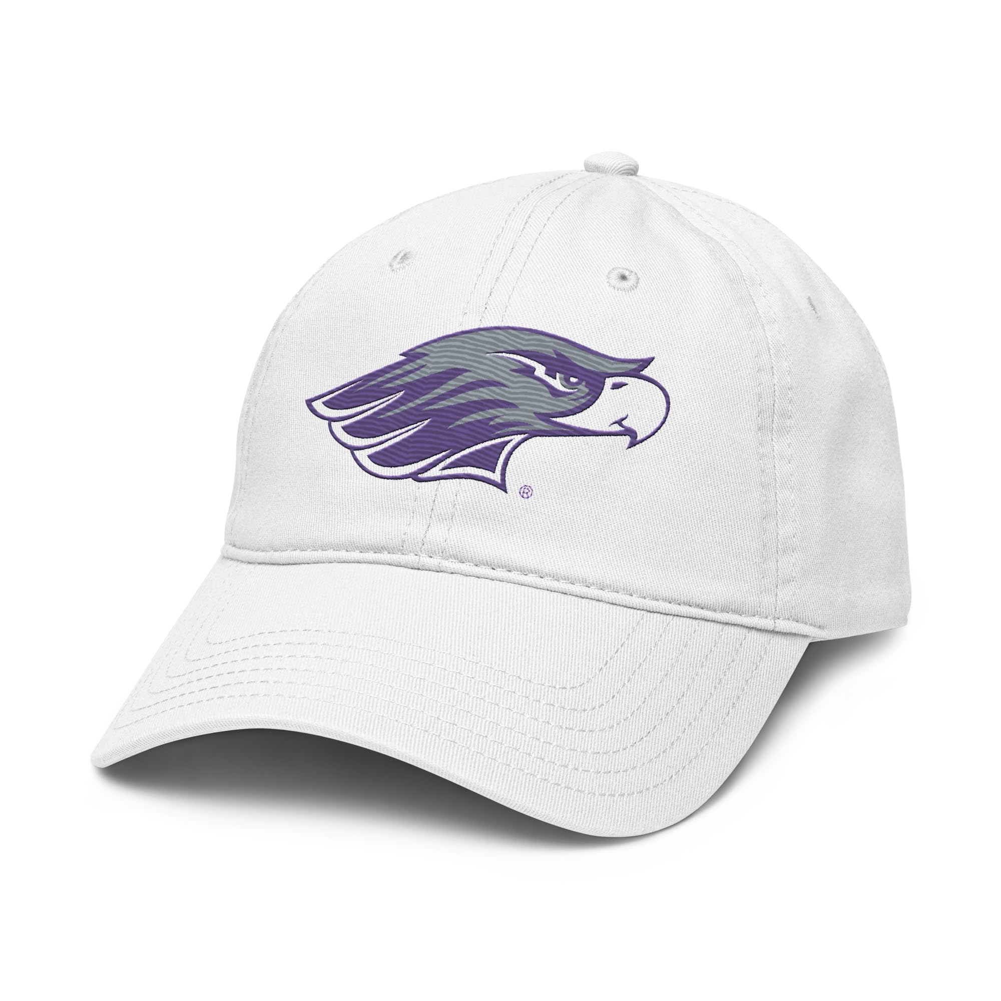 Wisconsin Whitewater Warhawks Icon White Officially Licensed Adjustable Baseball Hat