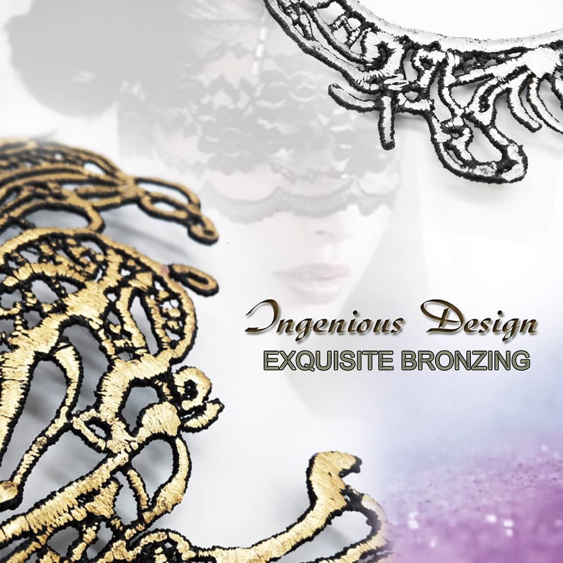 Masquerade Mask for Women Lace Mask for Halloween Carnival Party Ball Costume - Image 5