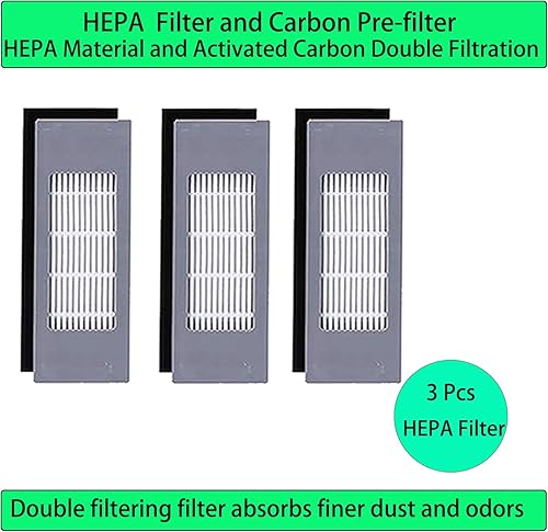 Miniatura 5 de Piezas de repuesto de repuesto para Ecovacs DEEBO N10 N10 Plus N8 T8 Series Robot Aspirador, 1 cepillo principal, 3 pares de cepillos laterales, 3