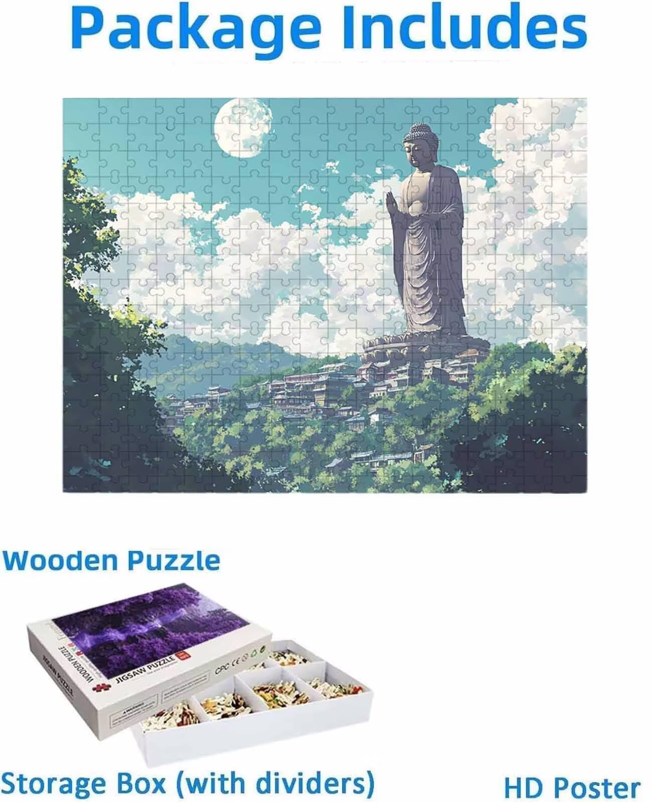 1500 Pezzi di Puzzle, Cielo blu 1500 Pezzi di Puzzle per Adulti, Regalo Anniversario, Regalo Natale, Decorazione Della Casa, Prevenzione Della Degenerazione Cerebrale Negli Anziani PjY1012 H-O
