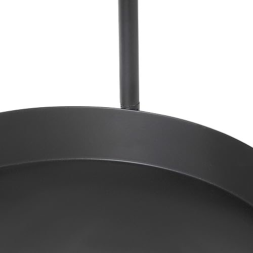 Miniatura 3 de Kate and Laurel Finn - Soporte de metal para plantas de tres niveles, gris carbón, bandeja decorativa con bisagras